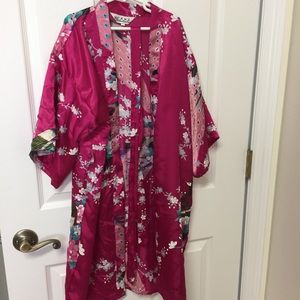 Satin girls robe